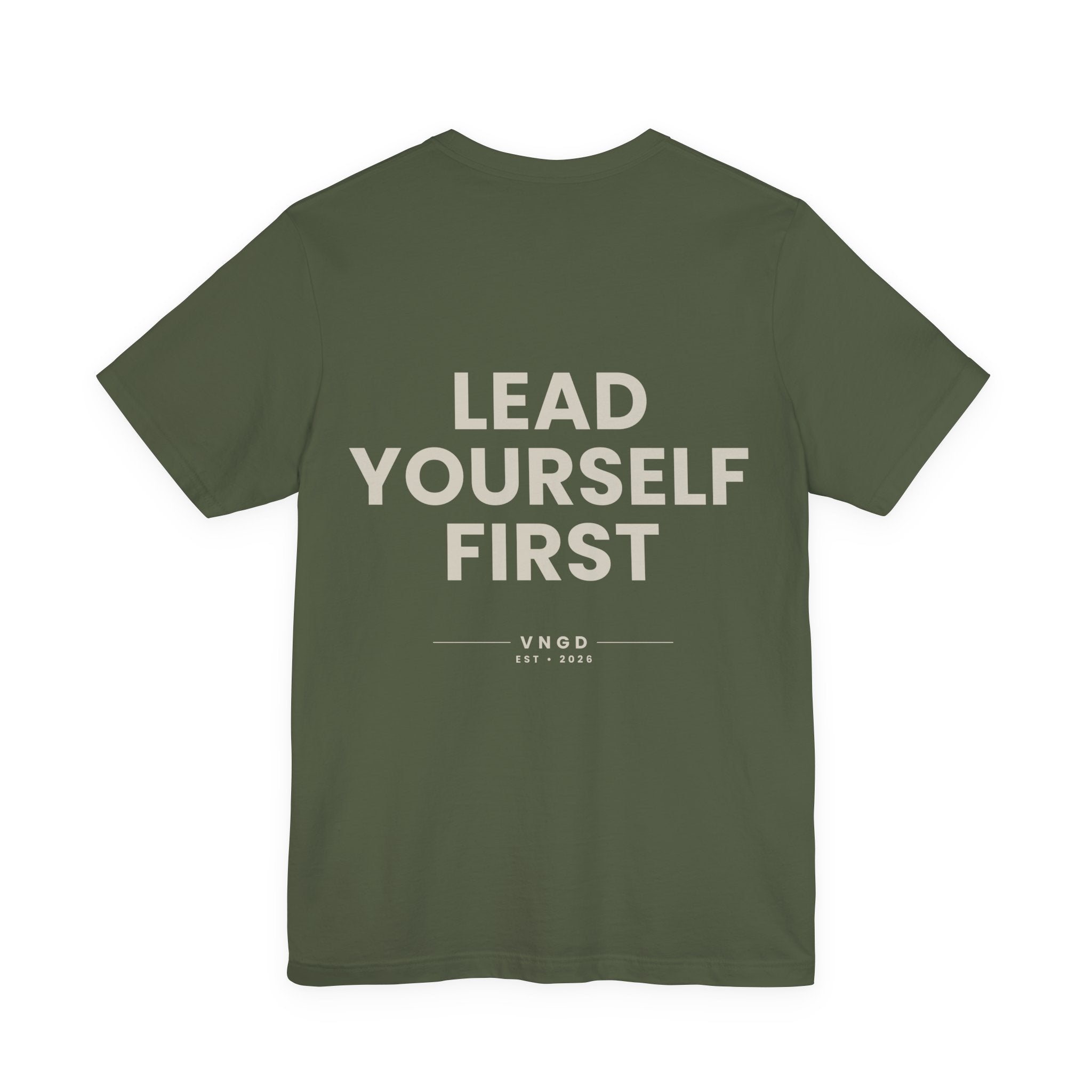 Lead Yourself First tee | Rise Every Day motivational shirt, olive graphic tee