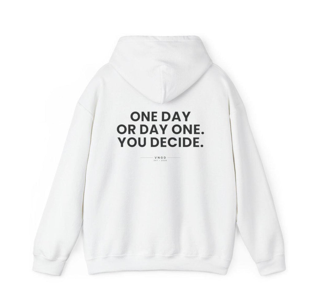 One Day Or Day One Hoodie | Motivational Hoodie | Self Discipline Sweatshirt | Minimalist Streetwear | Unisex Hoodie