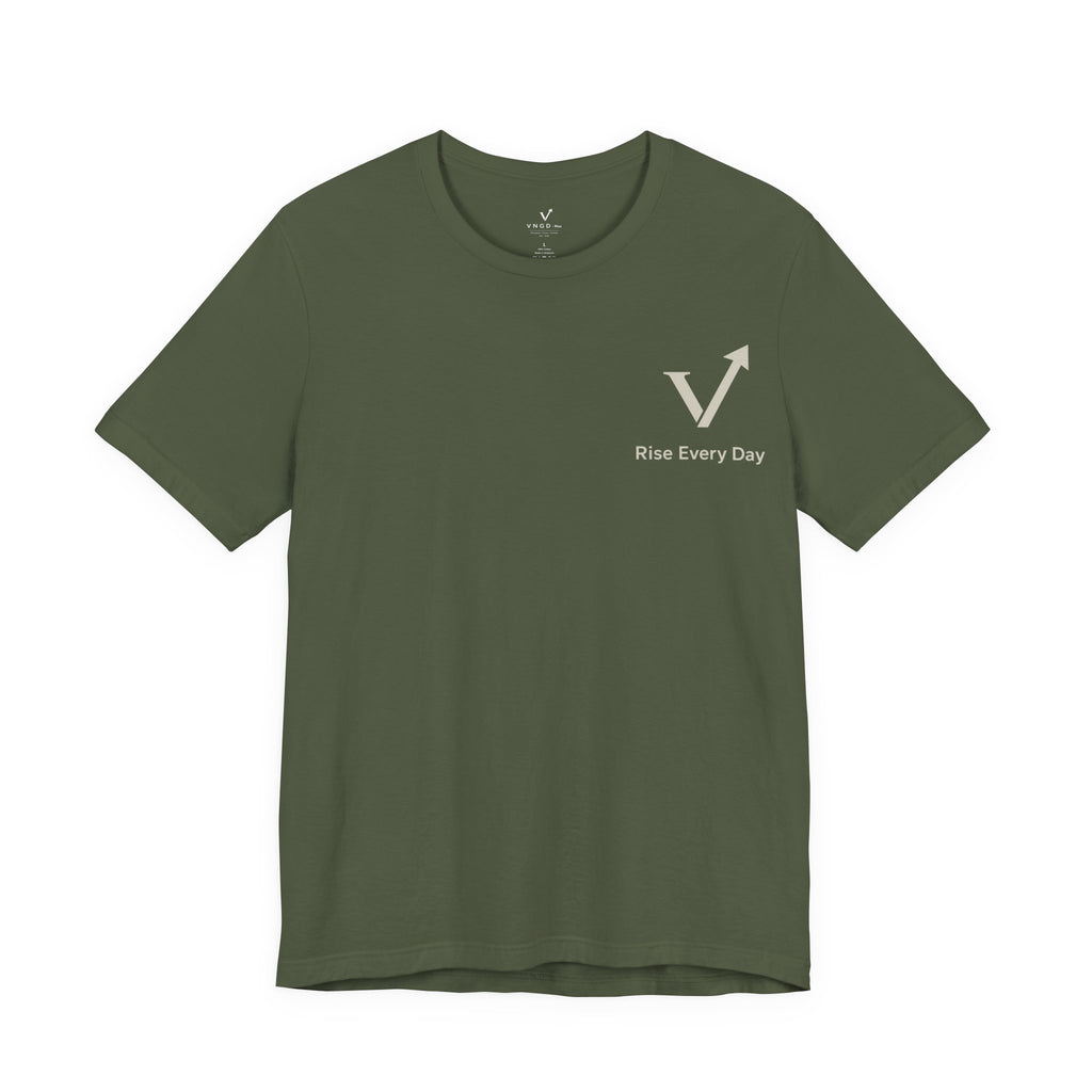 Lead Yourself First tee | Rise Every Day motivational shirt, olive graphic tee